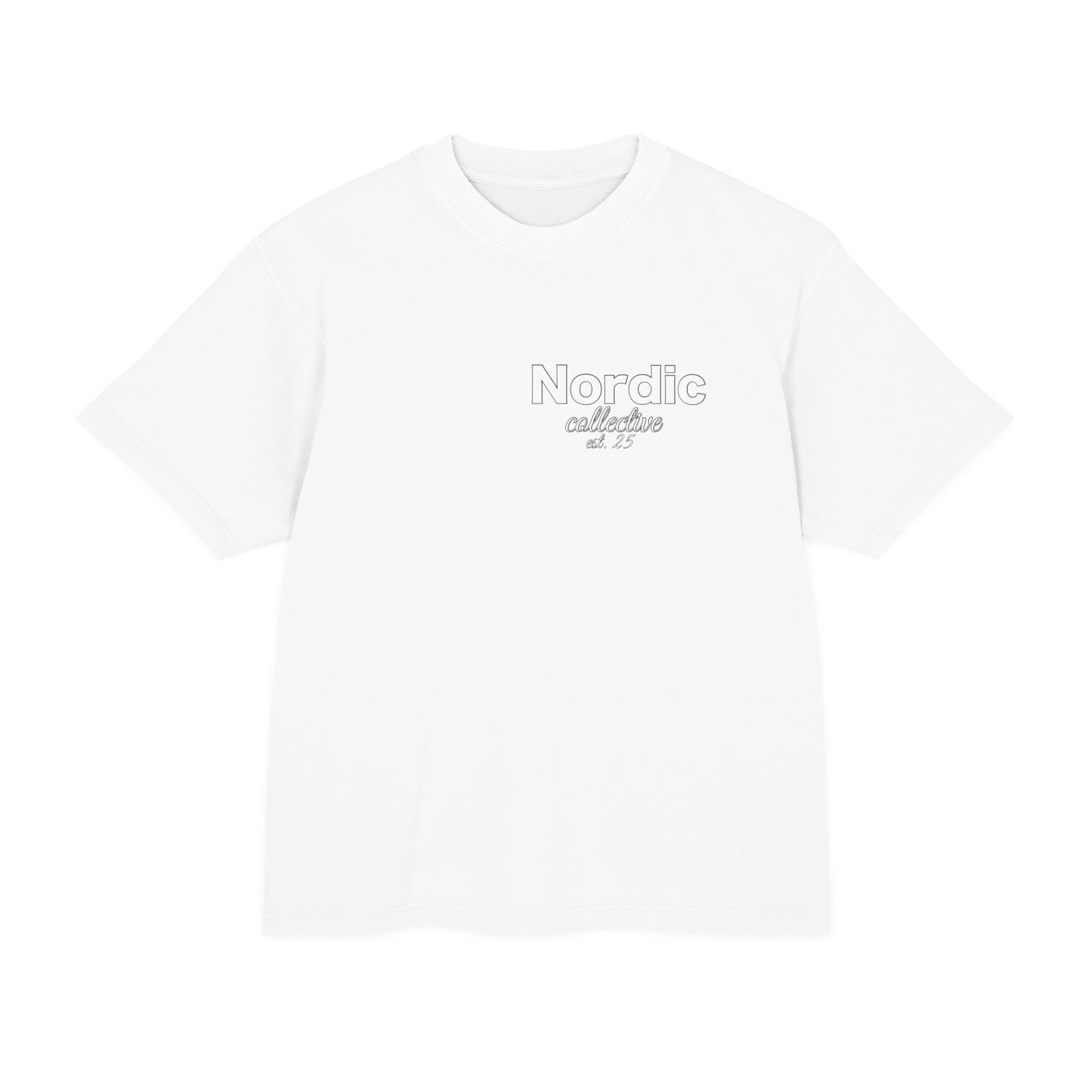 Nordic Collective Basic Front and Back Logo Heavyweight Tee Unisex