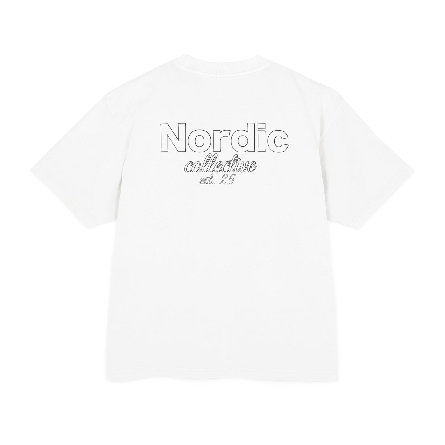 Nordic Collective Basic Front and Back Logo Heavyweight Tee Unisex