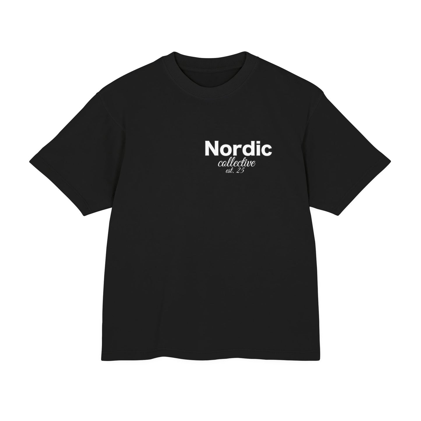 Nordic Collective Basic Front and Back Logo Heavyweight Tee Unisex