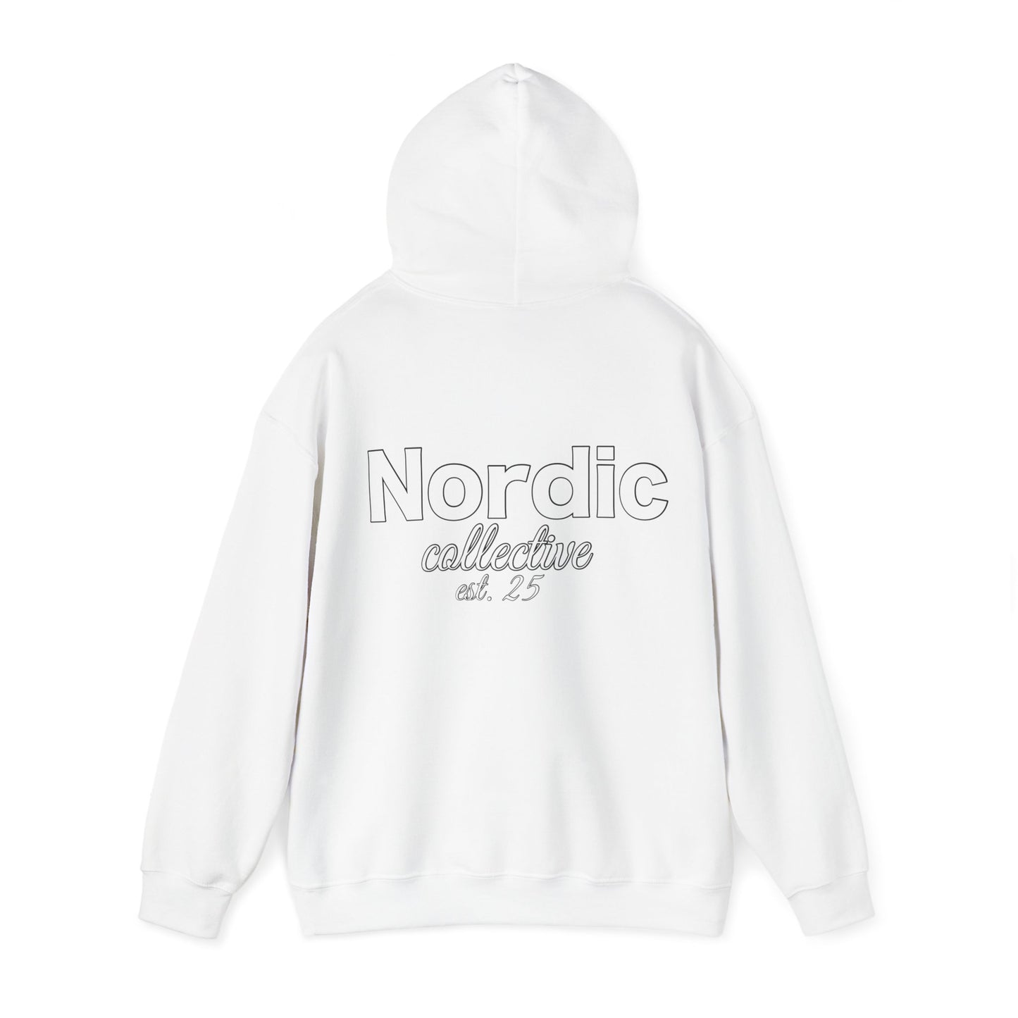 Unisex Heavyweight Basic Front and Back Logo Hoodie