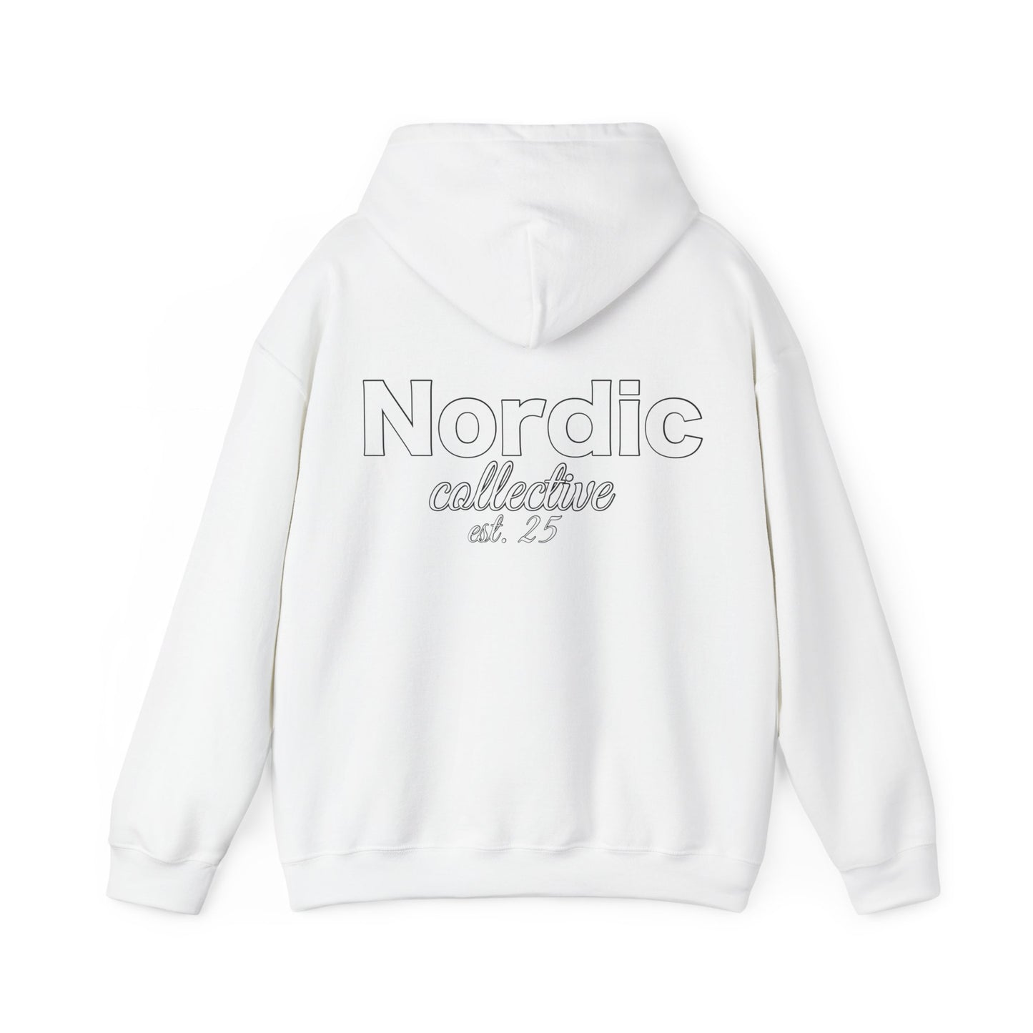 Unisex Heavyweight Basic Front and Back Logo Hoodie