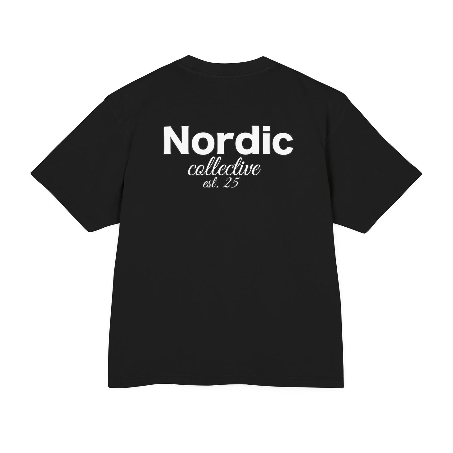 Nordic Collective Basic Front and Back Logo Heavyweight Tee Unisex