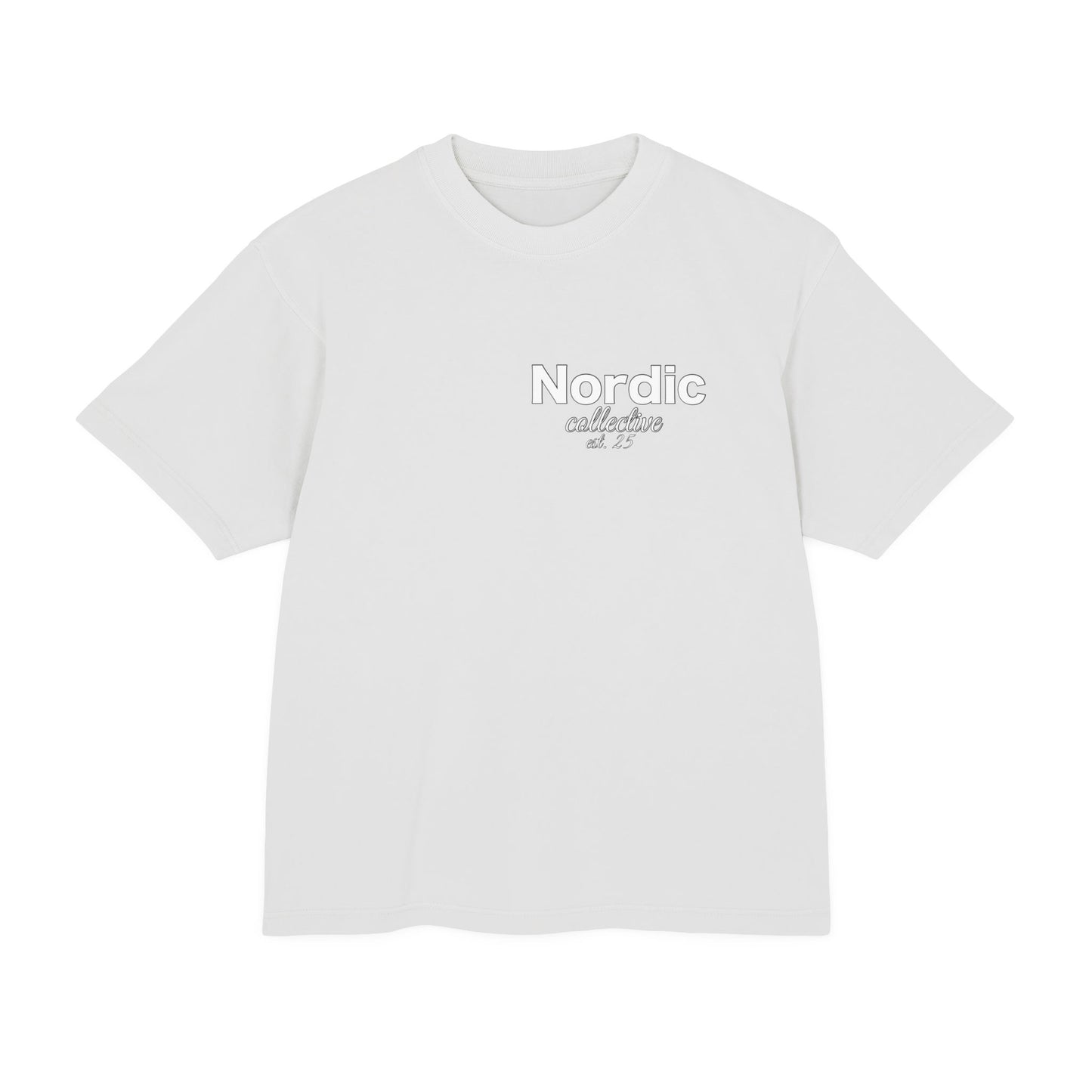 Nordic Collective Basic Front and Back Logo Heavyweight Tee Unisex