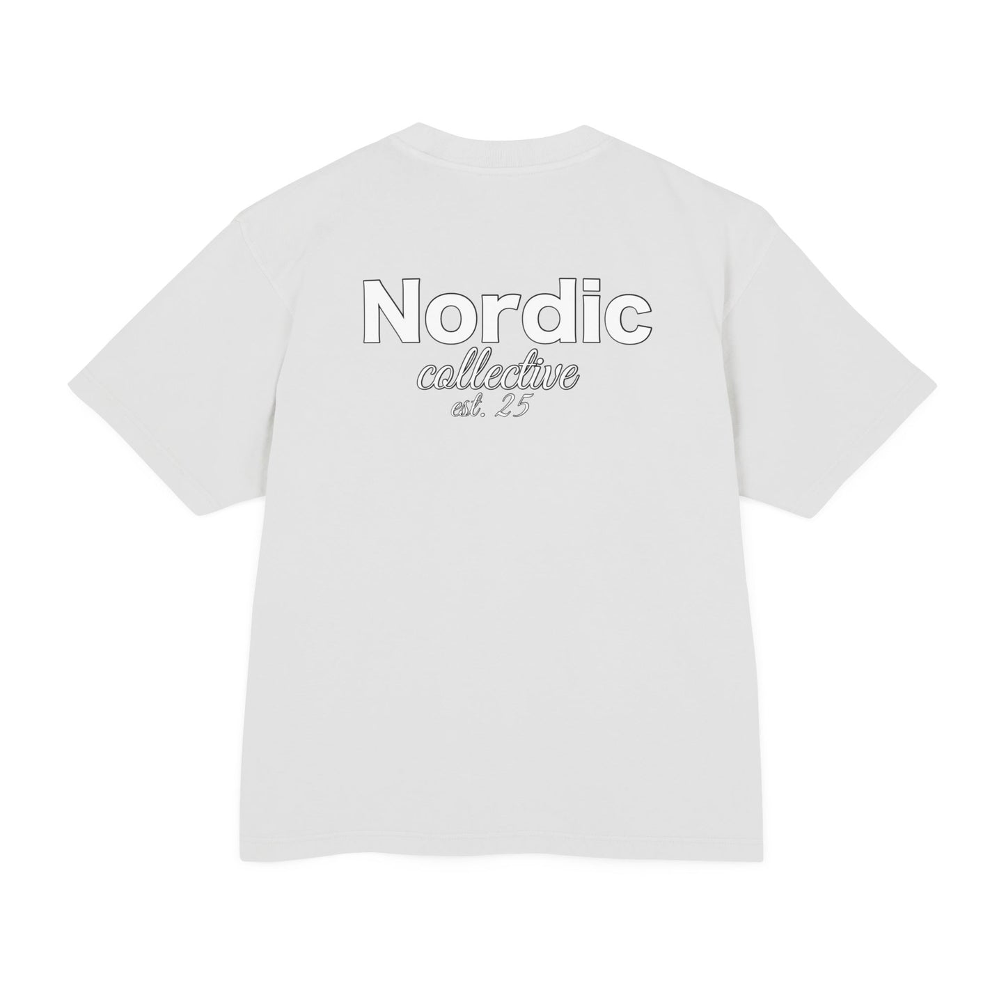 Nordic Collective Basic Front and Back Logo Heavyweight Tee Unisex